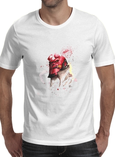 Tshirt Hellboy Watercolor Art homme