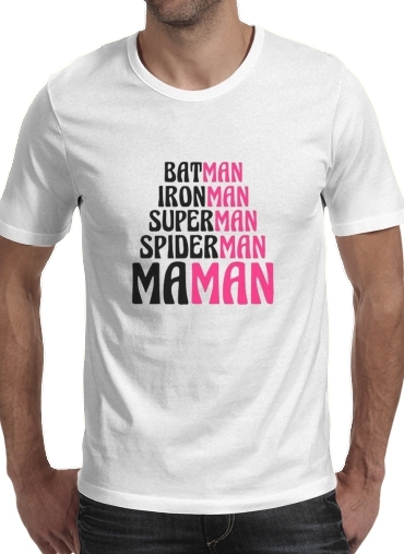 Tshirt Maman Super heros homme