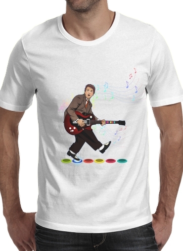 Tshirt Marty McFly plays Guitar Hero homme
