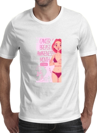 Tshirt October breast cancer awareness month homme