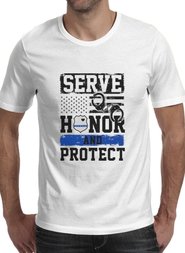 Tshirt Police Serve Honor Protect homme