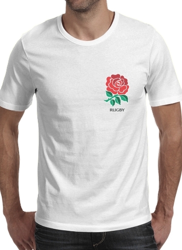 Tshirt Rose Flower Rugby England homme