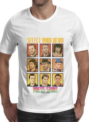 Tshirt Select your Hero Retro 90s homme