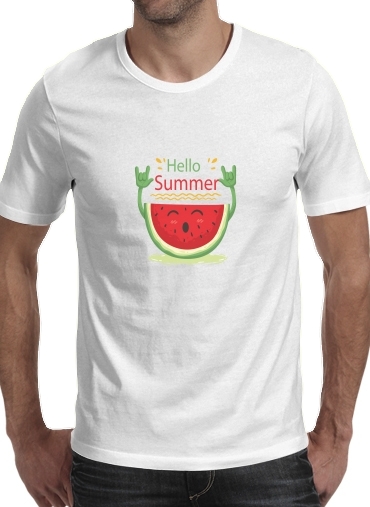 Tshirt Summer pattern with watermelon homme