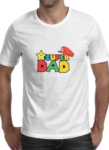 Tshirt Super Dad Mario humour homme