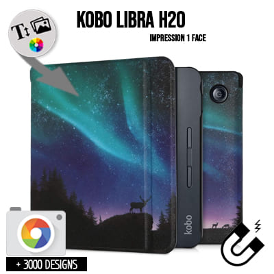 Cover Kobo Libra H2O rigida  personalizzata