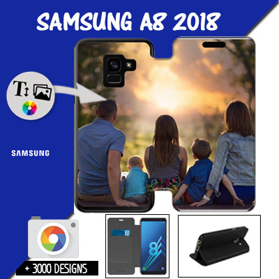 custodia portafoglio Samsung Galaxy A8 - 2018