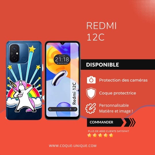 Cover Xiaomi Redmi 12C rigida  personalizzata