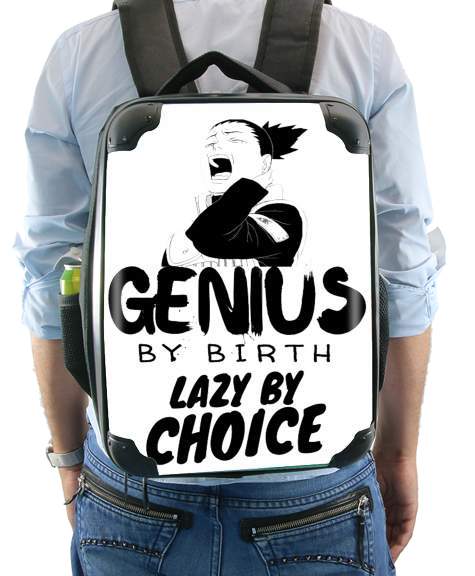 Zaino Genius by birth Lazy by Choice Shikamaru tribute 