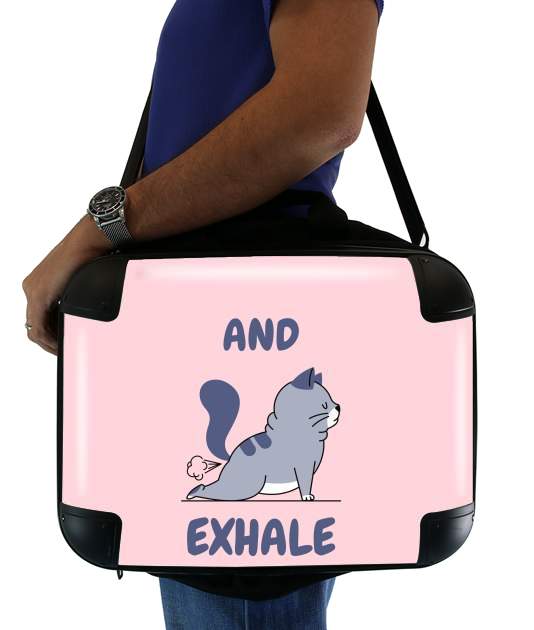 sacoche ordinateur Cat Yoga Exhale