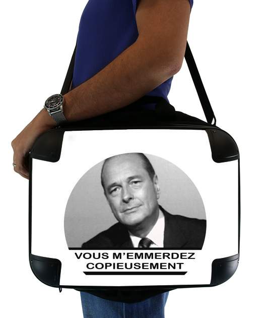 sacoche ordinateur Chirac Vous memmerdez copieusement
