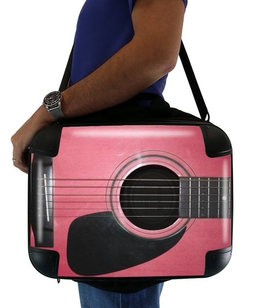 borsa chitarra rosa 