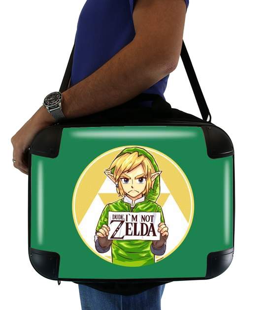 sacoche ordinateur Im not Zelda