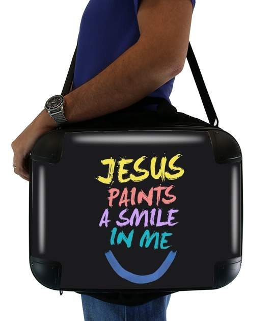 sacoche ordinateur Jesus paints a smile in me Bible