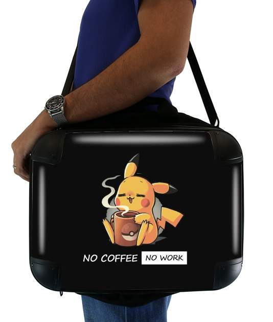 sacoche ordinateur Pikachu Coffee Addict