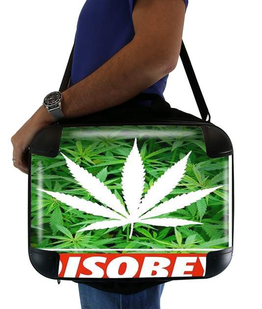 sacoche ordinateur Weed Cannabis Disobey
