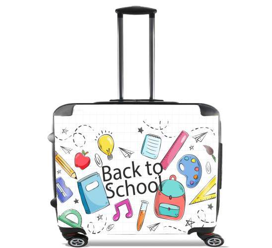 Wheeled Back to school background drawing 