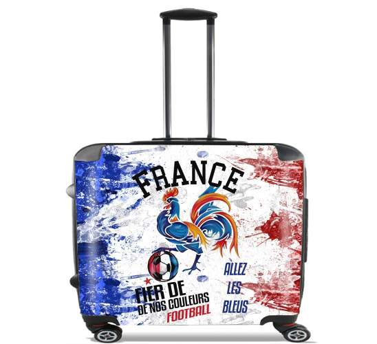 Wheeled France Football Coq Sportif Fier de nos couleurs Allez les bleus 