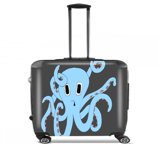 Wheeled octopus Blue cartoon 