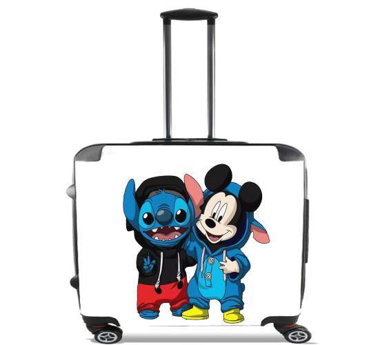 Wheeled cabina sacchetto dei bagagli valigia trolley 17 laptop Stitch x  The mouse